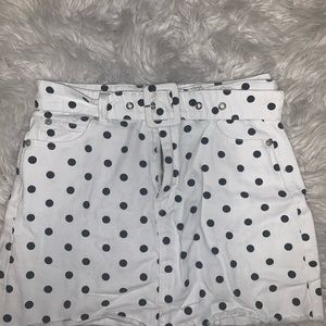 Signature 8 Polka Dot Denim Mini Skirt Size S